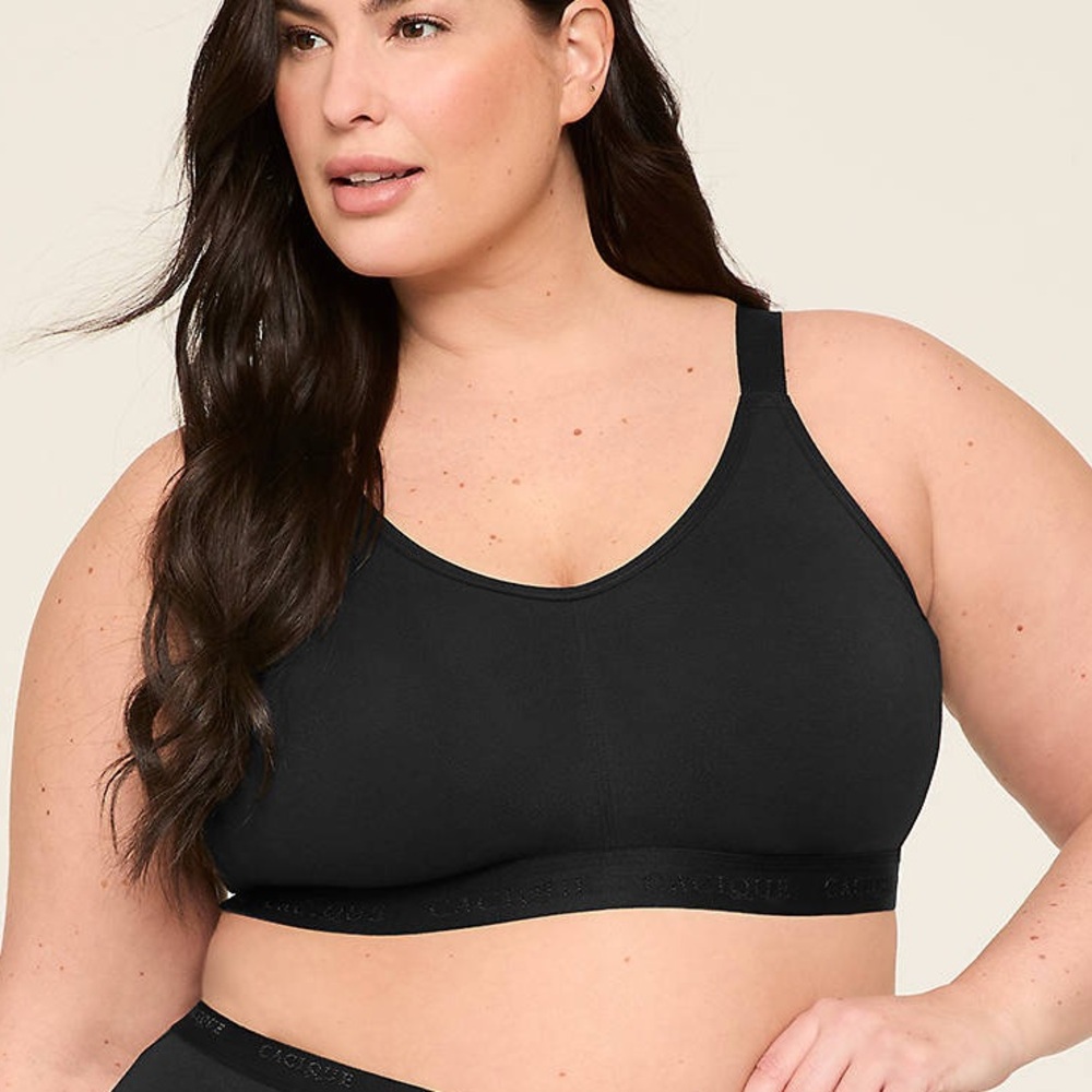 Cacique Black Lightly-Lined Women's Bra